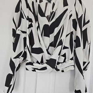 Express Monochrome Abstract Blouse